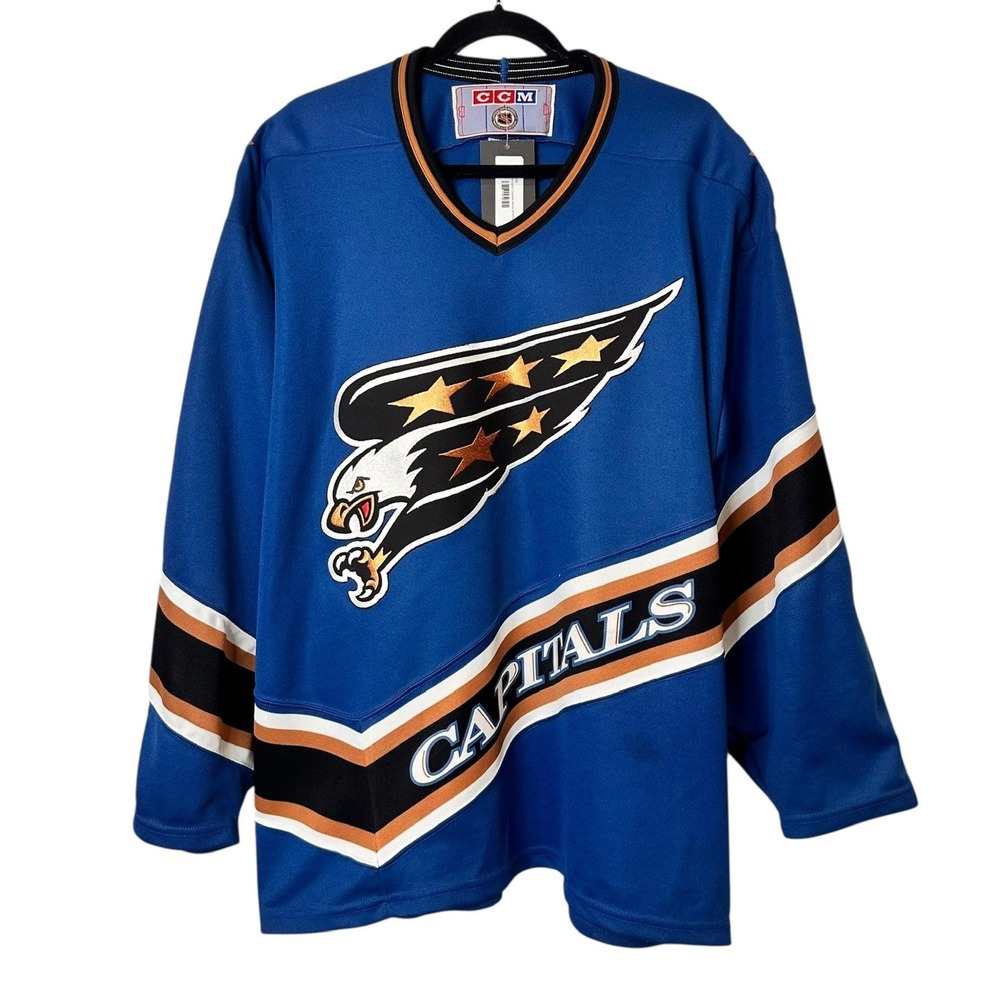 Vintage Washington Capital Screaming Eagles NHL HOCKEY 90s Jersey XL CCM